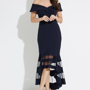 Joseph Ripkoff Off-Shoulder Flair Dress Style 223743